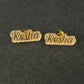 Personalized nameplate earrings
