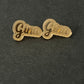 Personalized nameplate earrings