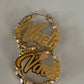 Name Plate Hoop Earrings