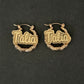 Name Plate Hoop Earrings